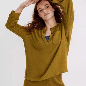 Madewell Women's Waffle Knit Henley Top